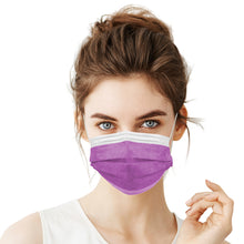 Load image into Gallery viewer, Lutema 3-Ply Disposable Face Mask Made in USA Lavender Purple