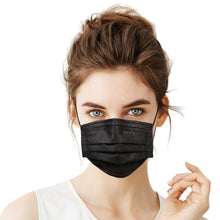 Load image into Gallery viewer, Lutema 3-Ply Disposable Face Mask Made in USA Jet Black