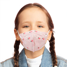 Load image into Gallery viewer, Lutema M94k Face Mask for Toddler & Kids Pink Strawberry