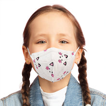 Load image into Gallery viewer, Lutema M94k Face Mask for Toddler & Kids White Kitty