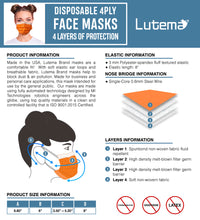Load image into Gallery viewer, Lutema 4-Ply Face Mask Spec Sheet