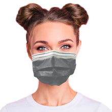 Load image into Gallery viewer,  Woman wearing graphite gray mask