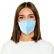 Cargar imagen en el visor de la galería, Woman wearing sky blue M95c Mask