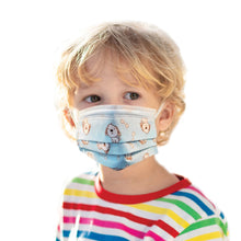 Load image into Gallery viewer, Boy wearing blue dog design mask