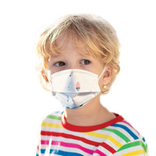 Load image into Gallery viewer, Boy wearing white fish design mask