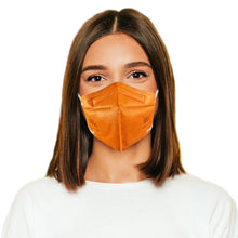 Cargar imagen en el visor de la galería, Woman wearing tangerine orange M95c Mask