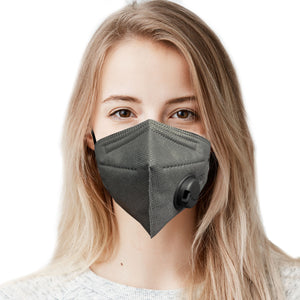 Woman wearing graphite gray M96i mask