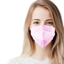 Load image into Gallery viewer, Woman wearing flamingo pink M95i mask