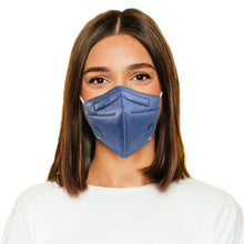 Cargar imagen en el visor de la galería, Woman wearing denim blue M95c Mask