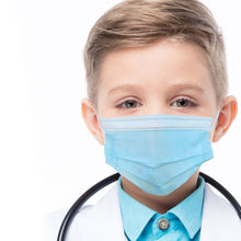 Load image into Gallery viewer, Boy wearing sky blue mask
