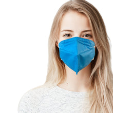 Load image into Gallery viewer, Woman wearing sapphire blue M95i mask