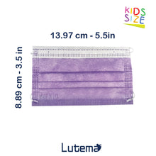 Load image into Gallery viewer, Dimensions of Kids Mask 5.5 inches by 3.5 inches