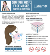 Load image into Gallery viewer, Lutema M95Fc Kids Fish Mask Spec Sheet