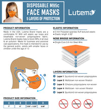 Cargar imagen en el visor de la galería, Lutema M95c Kids face Mask Spec Sheet