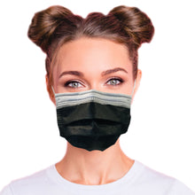 Load image into Gallery viewer,  Woman wearing obsidian black mask

