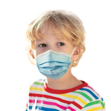 Load image into Gallery viewer, Boy wearing sky blue mask