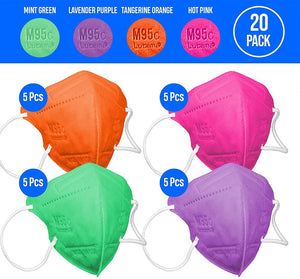 Made in USA, Kids 5-Layer M95c Travel Face Mask with Ultra High Filtration