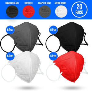 Made in USA, Small Sized Adults 5-Ply (M95c) Travel Face Mask with Ultra High Filtration