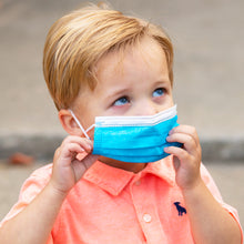 Load image into Gallery viewer, Boy wearing sapphire blue mask