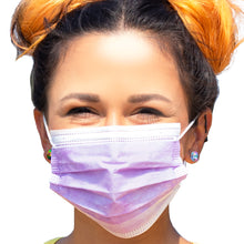 Load image into Gallery viewer, Woman wearing lavender purple mask