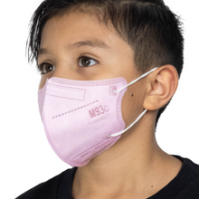 Load image into Gallery viewer, flamingo pink M93c face mask for kids with KN95 protection
