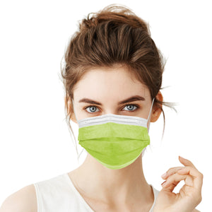 Lutema 3 Layer Disposable Face Mask Made in USA Kiwi Green