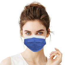 Charger l&#39;image dans la galerie, Lutema 3-Ply Disposable Face Mask Made in USA Denim Blue

