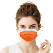Charger l&#39;image dans la galerie, Lutema 3-Ply Disposable Face Mask Made in USA Orange
