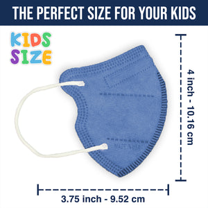 Made in USA, Extra Small Kids 4-Layer M94k Face Mask with Ultra High Air-Flow