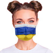 Load image into Gallery viewer, 4 layer face mask Support Ukraine

