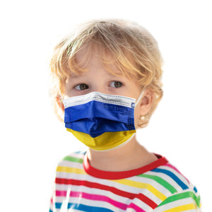 Made in USA, 3 couches de masque respiratoire pour enfants (5,5") (paquet de 50)