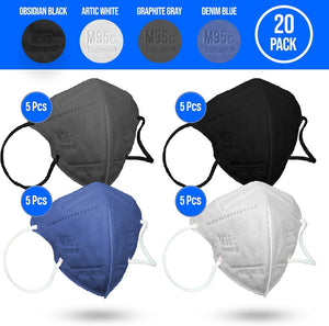 Made in USA, Small Sized Adults 5-Ply (M95c) Travel Face Mask with Ultra High Filtration