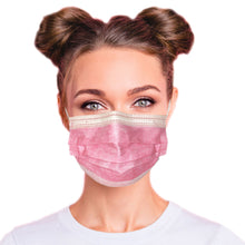 Load image into Gallery viewer,  Woman wearing  flamingo pink mask
