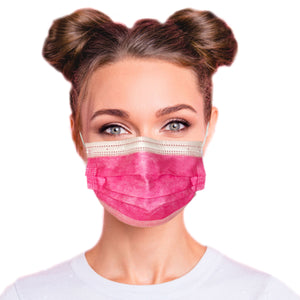  Woman wearing hot pink mask