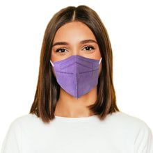 Cargar imagen en el visor de la galería, Woman wearing lavender purple M95c Mask
