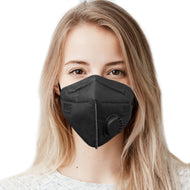 Woman wearing obsidian black M96i mask