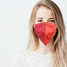 Load image into Gallery viewer, Woman wearing ruby red M95i mask

