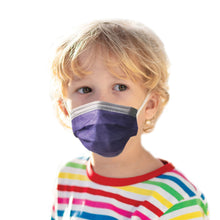 Load image into Gallery viewer, Boy wearing lavender purple and sky blue mask
