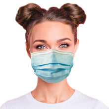 Load image into Gallery viewer,  Woman wearing sky blue mask
