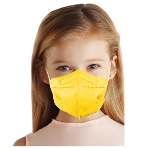 Girl wearing canary yellow M95c Mask